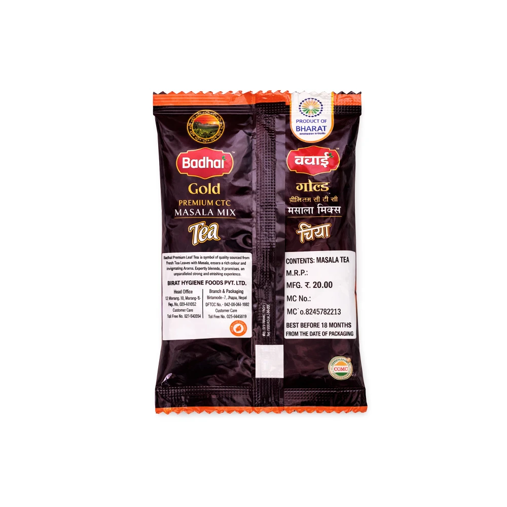 Product photo of Badhai Gold Premium CTC Masala Mix Tea – 25gm