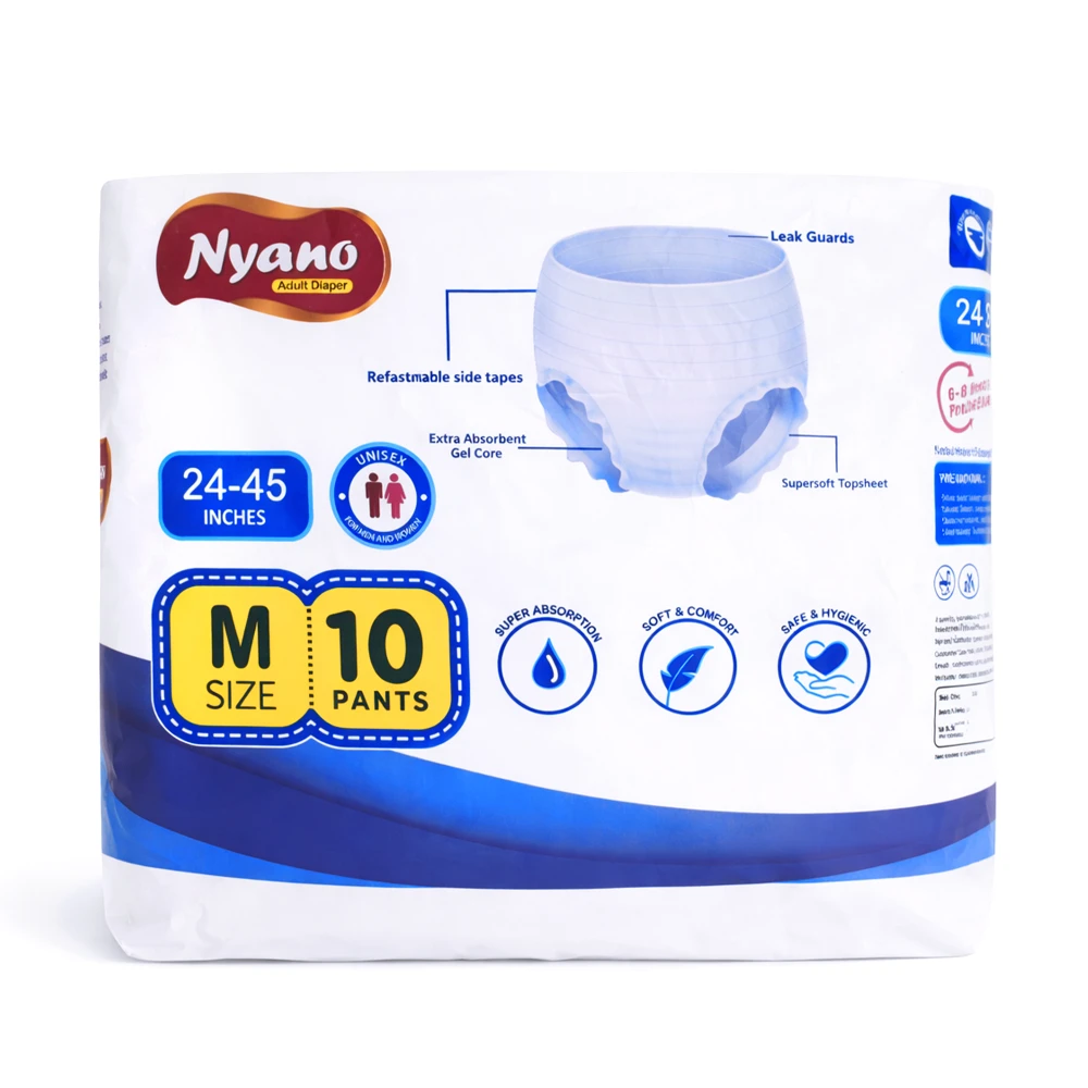 Product photo of Nyano Premium Adult Diaper Pants - Size M ( 10 pants )