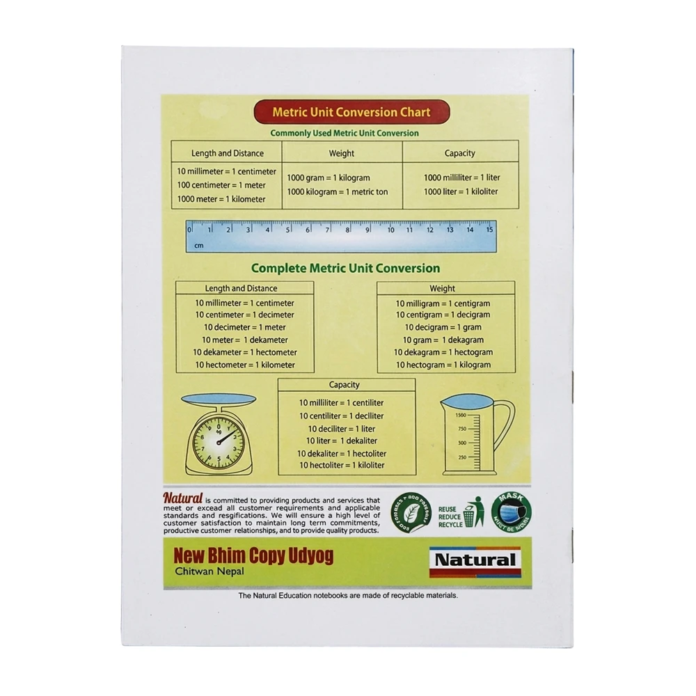 Product photo of Natural Graph Notebook MRP 50 - (Buy 3 get 1 free)